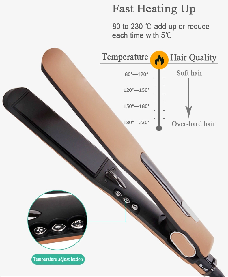 Brazilian Tourmaline Titanium Hair Straightener Flat Iron (V183)