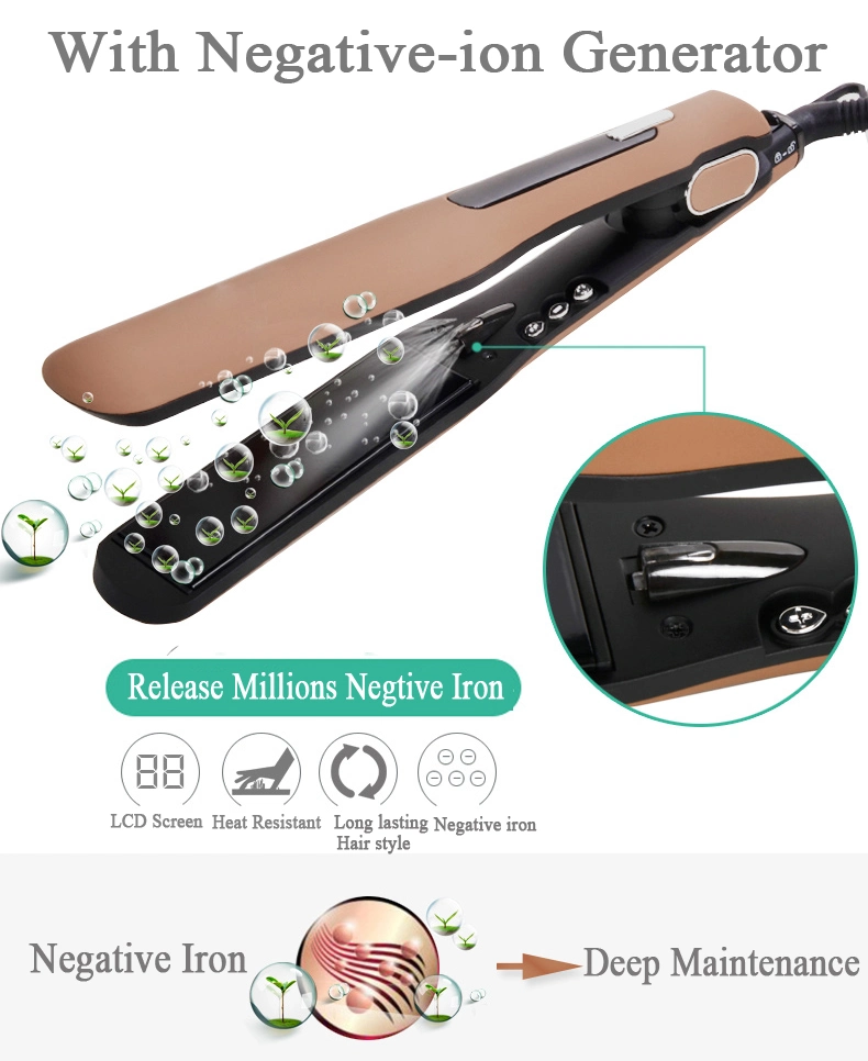 Brazilian Tourmaline Titanium Hair Straightener Flat Iron (V183)